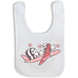 Valentine's 2026 - Panda Family Flight Baby Bib