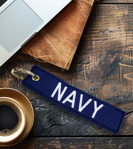 Navy Key Tag