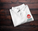 AmericaWest White, Red & Teal Retiree Embroidered Wicking Polo