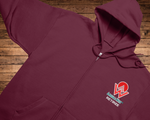 America West Red, Teal & White Logo Retiree Zip Hoodie