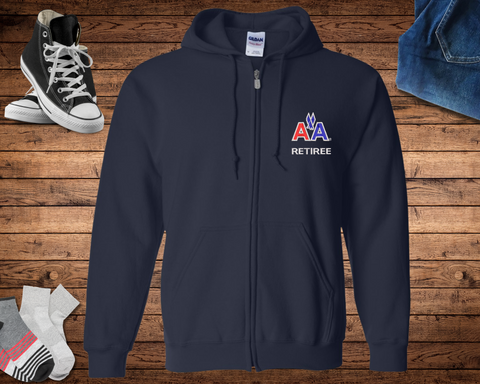 Old AA Logo Retiree Zipped Hooded Sweatshirt
