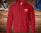 TWA Red Logo Retiree Zip-Up Hooded Sweatshirt