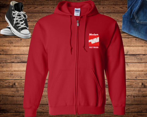 Western Retiree Zip-Up Hooded Sweatshirt