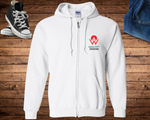 America West Red, Teal & White Logo Retiree Zip Hoodie