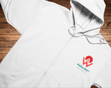 America West Red, Teal & White Logo Retiree Zip Hoodie