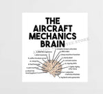 The Aircraft Mechanics Brain Decal Stickers