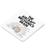 Aircraft Mechanic Brain Square Coaster