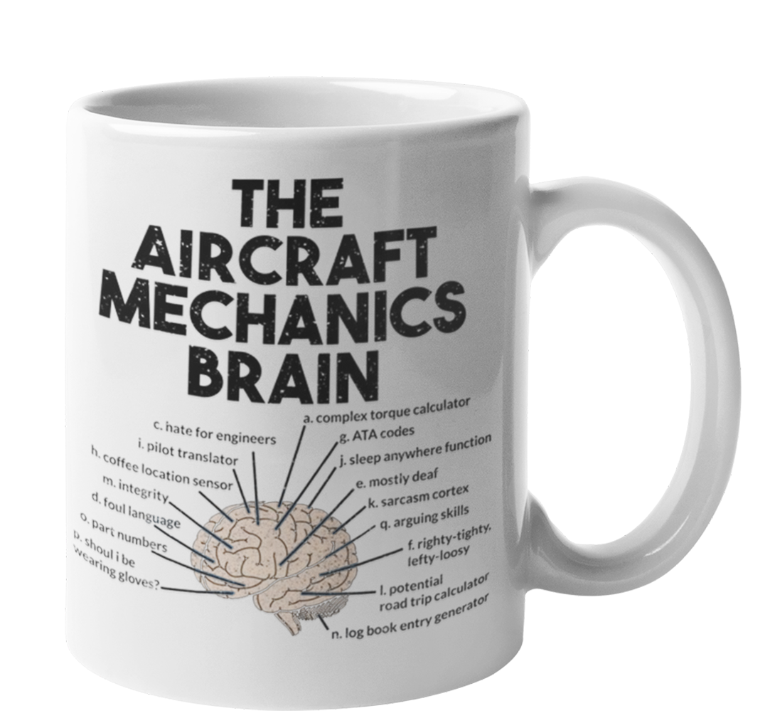 aircraft carrier coffee mug The Aircraft Mechanics Brain Coffee Mug – Airline Employee Shop
