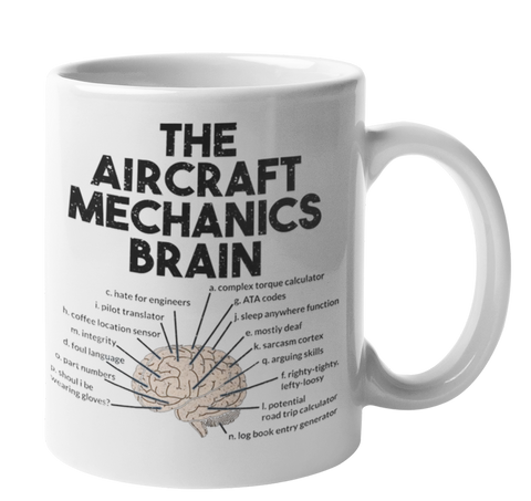 The Aircraft Mechanics Brain Coffee Mug