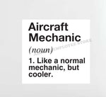 Aircraft Mechanics Definition Decal Stickers