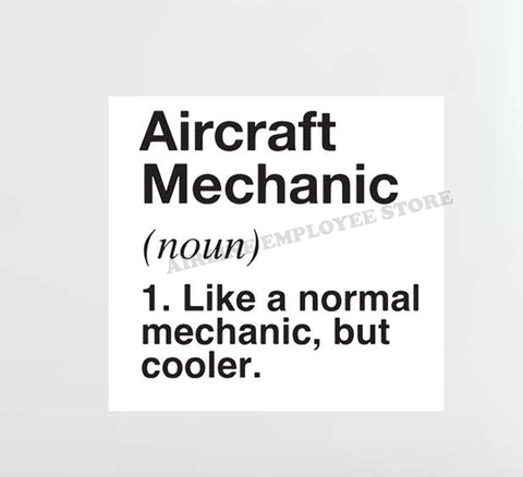 Aircraft Mechanics Definition Decal Stickers