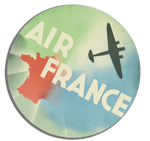 Air France Round Magnet