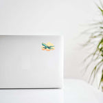 Airplane Flying In The Clouds Decal Stickers