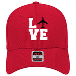 I Love Airplane Noise Mesh Cap