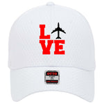 I Love Airplane Noise Mesh Cap