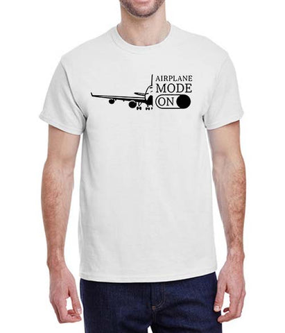 Airplane Mode On - Unisex Softstyle White T-Shirt