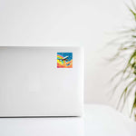 Born To Travel Rainbow Design Decal Stickers
