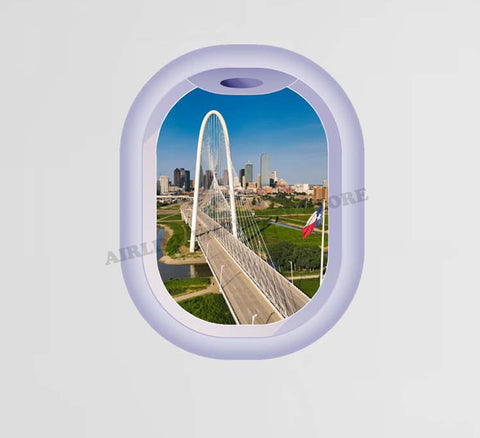 Porthole City View Of Dallas Tx Decal Stickers