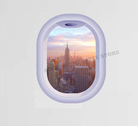 Porthole View Of New York City Decal Stickers