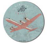 Vintage Air Travel Round Magnet