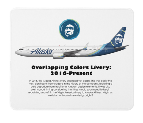 Alaska Airlines Overlapping Colors Livery: 2016-Present Mousepad