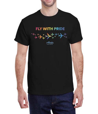 Alaska Airlines Fly With Pride T-shirt
