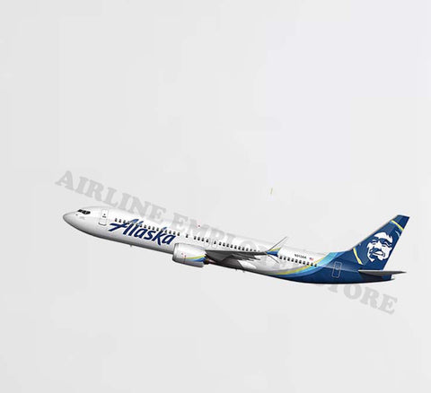 Alaska Airlines Overlapping Colors Decal Stickers