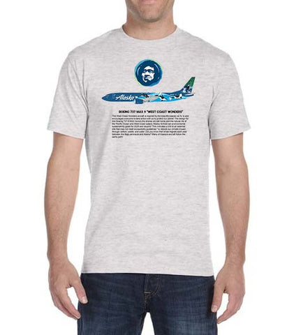 Alaska Airlines - 727 Max 9 West Coast Wonders - T-Shirt