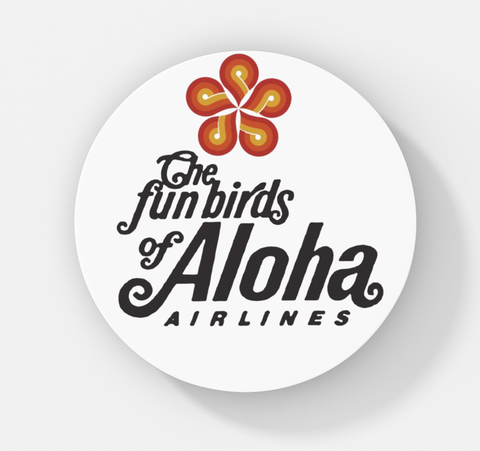 Aloha Airlines Funbirds Logo Round Magnet