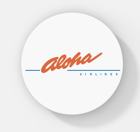 Aloha Airlines Logo Round Magnet