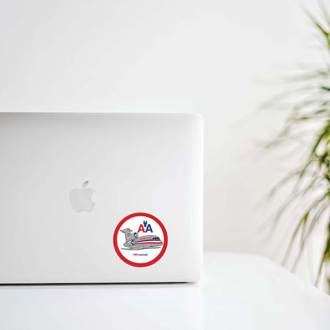 American Airlines 727 Round Decal Stickers