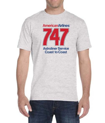 American Airlines 747 Astroliner - Unisex Ash Grey T-Shirt