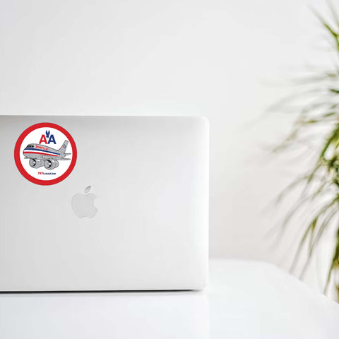 American Airlines 767 Round Decal Stickers