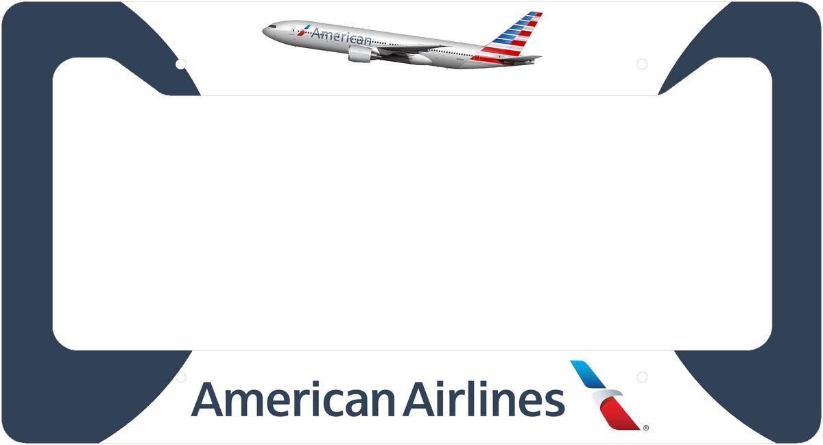 American Airlines Livery - License Plate Thick Frame – Airline Employee ...