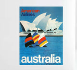 American Airlines Australia Poster Design Decal Stickers