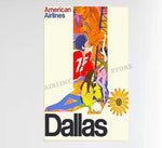 American Airlines Dallas Poster Design Decal Stickers