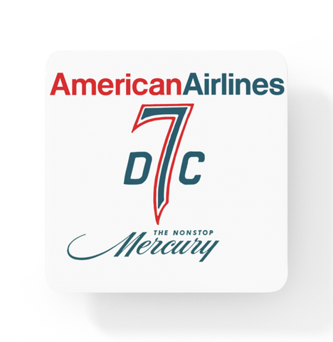 American Airlines DC7 Mercury - Square Coaster