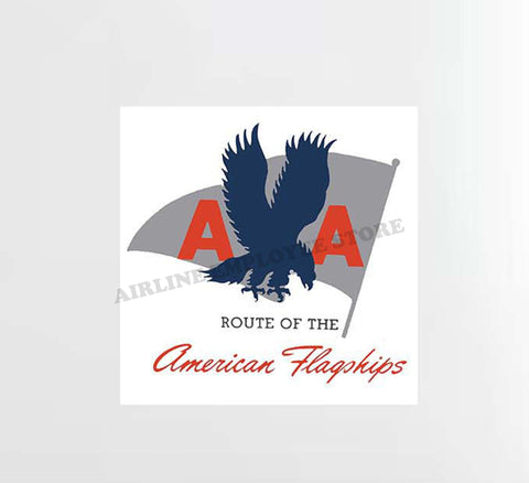 American Airlines "Route Of The American Flagships"  Decal Stickers