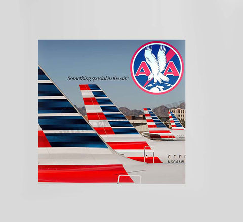 American Airlines 2013 tail with 60's Logo Decal Stickers