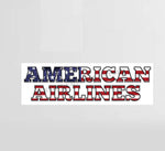 American Airlines Flag Text Decal Stickers