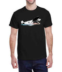 American Ford Tri-Motor Sketch - Unisex Softstyle Black T-Shirt