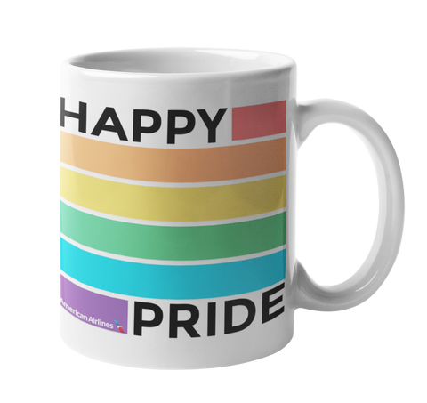 AA Happy Pride Stacked Rainbow Coffee Mug