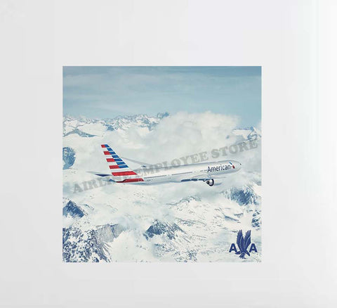 American Airlines Livery Over Ice Decal Stickers