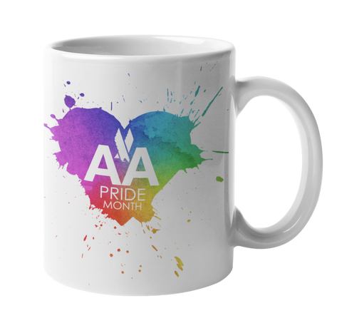 AA 1968 Logo Pride Heart Coffee Mug