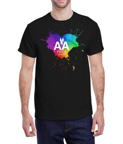 AA Pride Watercolor Heart T-shirt