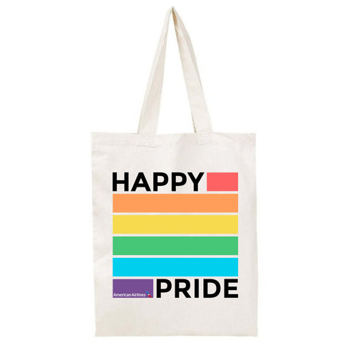 AA Happy Pride Rainbow Stacked Tote Bag