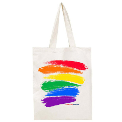 AA pride Rainbow Paint Strokes Tote Bag