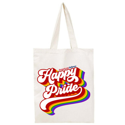 AA Happy Pride Retro Text Tote Bag