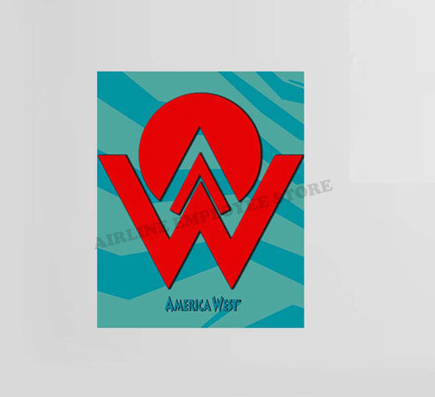America West Logo Stripes Decal Stickers