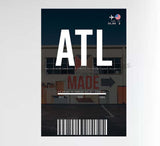 Atlanta International Ticket Design Decal Stickers